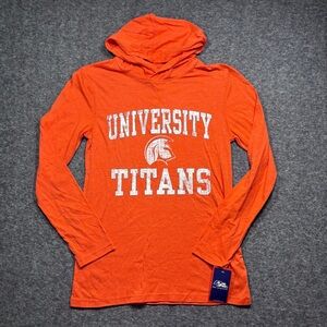 University Titans Bright Orange Long Sleeve Hooded Tee